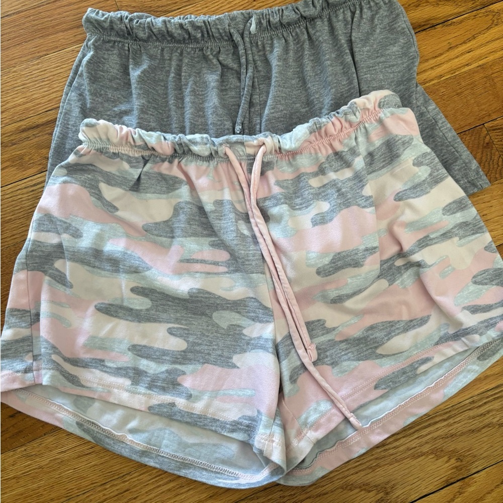 Set of two cozy pajama shorts. Petite small.